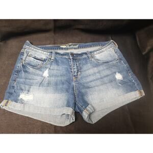 Old Navy Boyfriend Light Washed Cuffed Leg Blue Jean Shorts
